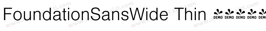 FoundationSansWide Thin 语言英文字体转换